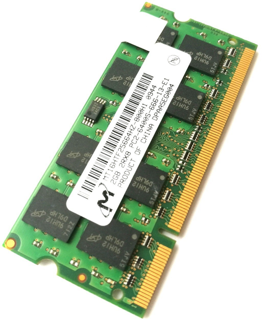 Оперативная память для ноутбука Micron SODIMM DDR2 2Gb 800MHz 6400s CL6 ...