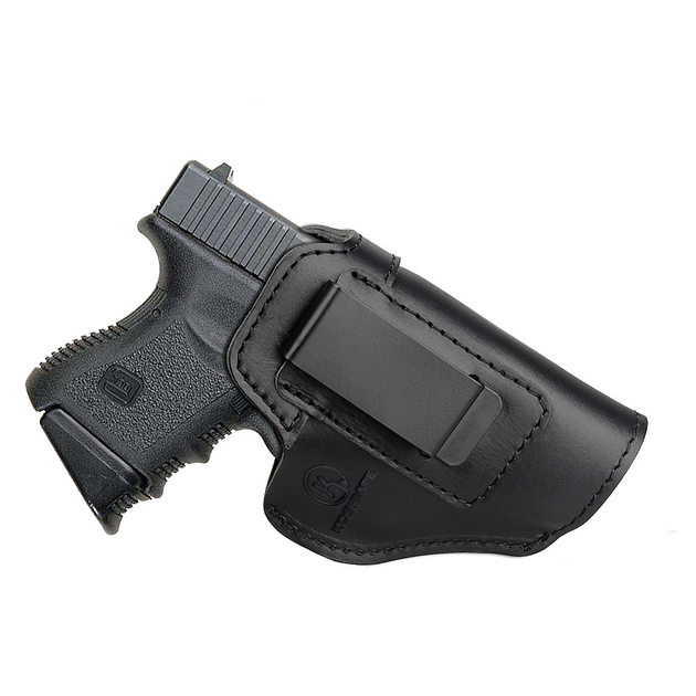 Кобура Kosibate внутрибрючная кожаная открытая для Glock 19 черная (Glock_19) - изображение 1