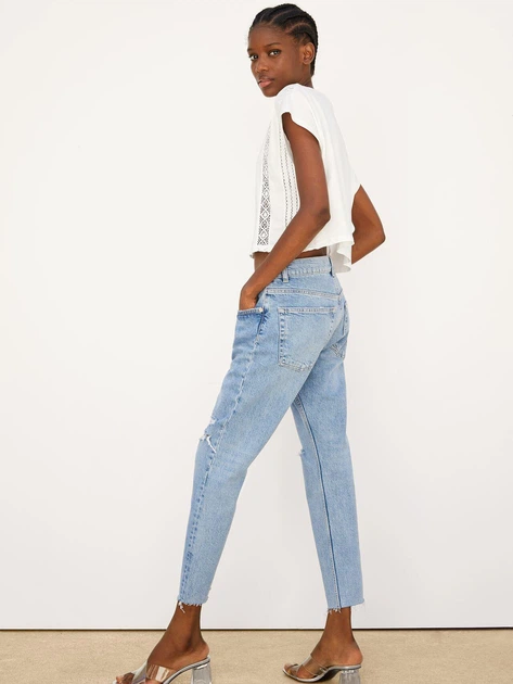 か ДЖИНСИ BARREL TRF З ВИСОКОЮ ПОСАДКОЮ - Світло-синій | ZARA