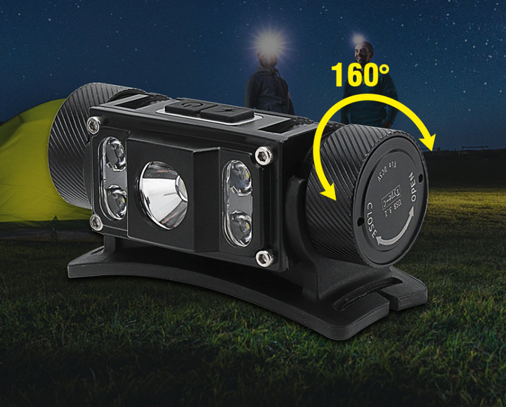 Світлодіодний налобний ліхтар BORUiT B50 XM-L2 + 4 * XP-G2 Магніт LED USB Type Сподзарядка для полювання, кемпінгу, риболовлі - зображення 5