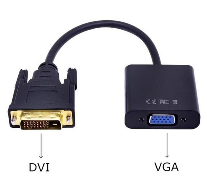 Адаптер - переходник DVI-D - VGA, черный