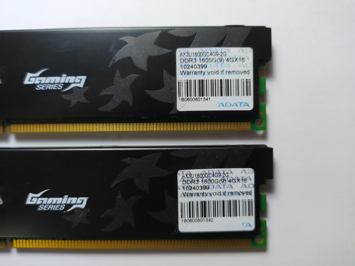 Комплект оперативной памяти Adata Gaming Series DDR3 8Gb (2x4Gb