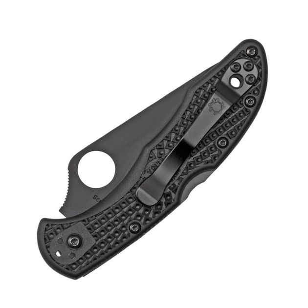 Ніж складний Spyderco Delica 4 Black Blade, напівсерейтор (C11PSBBK) - зображення 1