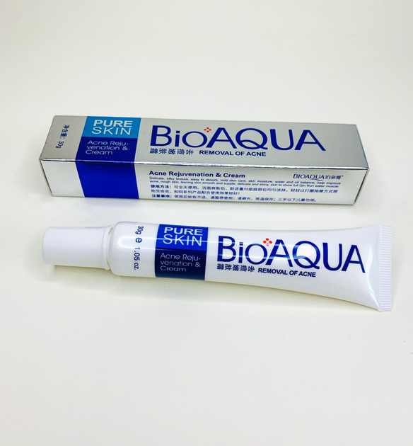 Крем от акне, рубцов, покраснений Bioaqua Pure Skin, для проблемной ...