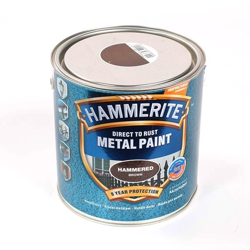 Емаль для металу Hammerite молоткова коричнева 2,5 л (10527762) - зображення 2