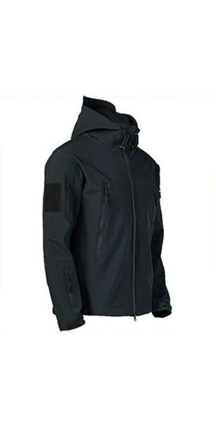 Куртка чоловіча SoftShell Чорний XXXL - зображення 2