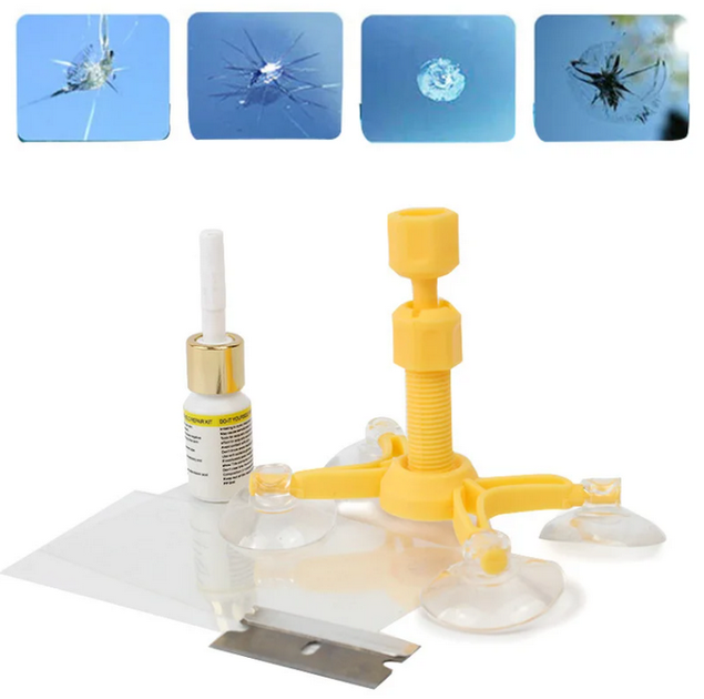 Ремкомплект Windshield Repair Kit для ремонту сколів лобового скла - Фото 1 Ремкомплект Windshield Repair Kit для ремонту сколів лобового скла - зображення 1