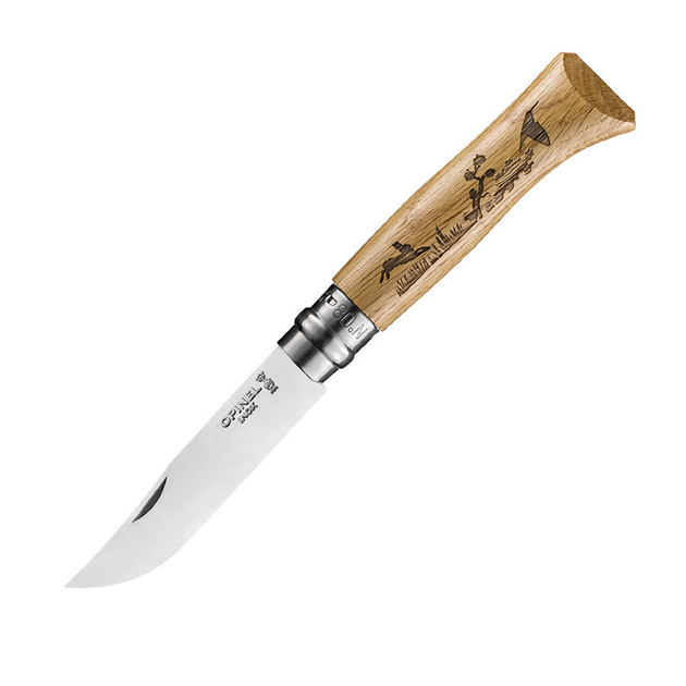 Нож Opinel №8 VRI Animalia Заяц, дуб (002333) - изображение 1