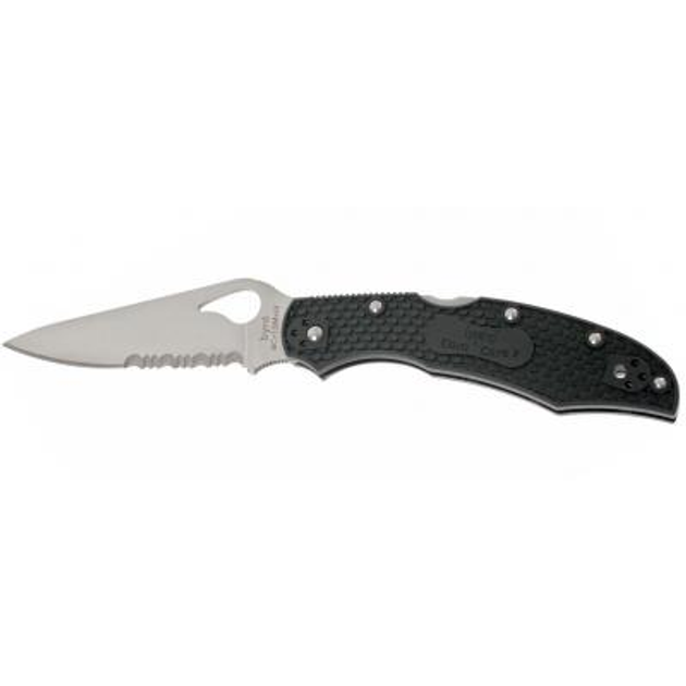 Ніж складний Spyderco Byrd Cara Cara 2 FRN, напівсерейтор (BY03PSBK2) - изображение 1