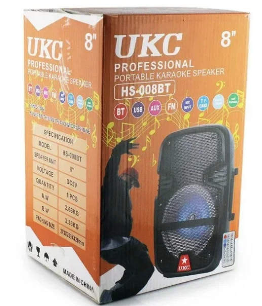 Портативная аккустическая система UKC HS-008BT Black Aurora - изображение 2
