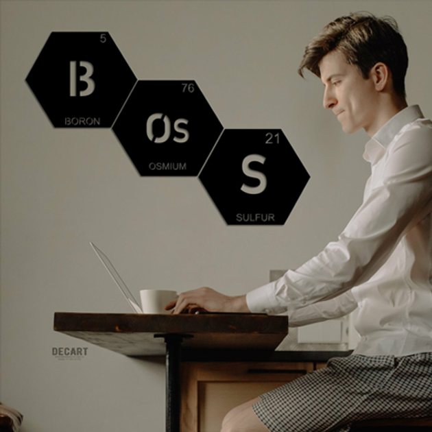 Деревянная картина панно Химические элементы SCIENCE BOSS 110x94 см