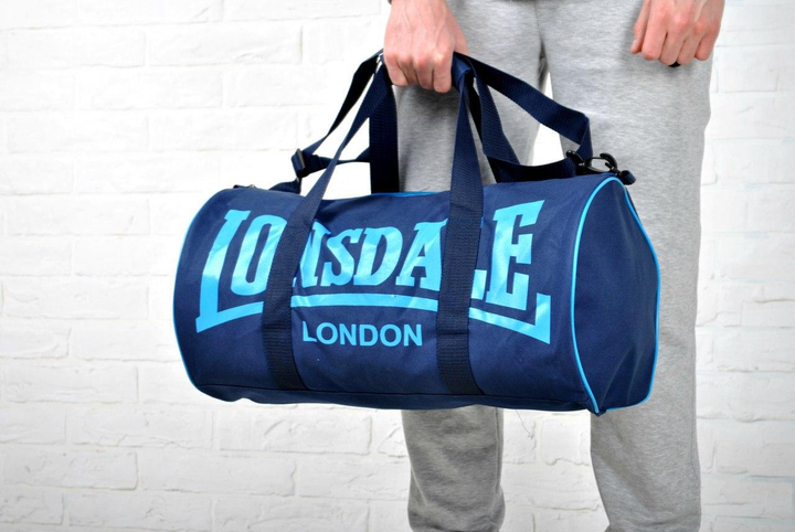 Вместительная спортивная сумка Lonsdale London. Для тренировок. Синяя с ...