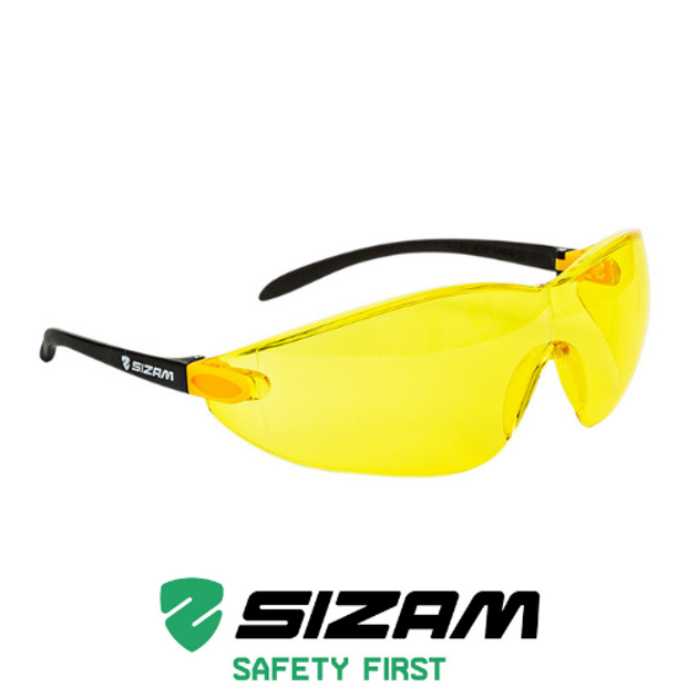 Окуляри захисні відкритого типу 2751 Sizam I-Max жовті 35050 - зображення 1