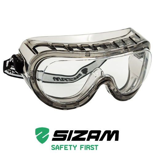 Очки защитные герметичные закрытого типа Sizam Super Vision серые 35071 - изображение 1