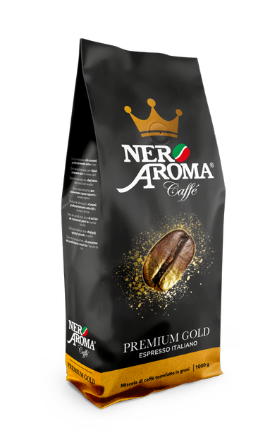 Акція на Кава зернова Nero Aroma Premium Gold 1 кг від Rozetka