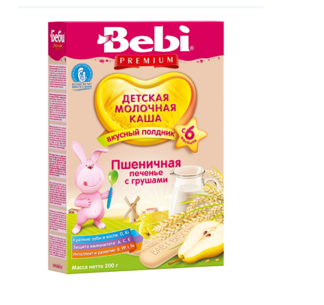 Молочна каша для полудня Bebi Premium 1104074 пшенична печиво з грушами (bc-345266) - Фото 1 Молочна каша для полудня Bebi Premium 1104074 пшенична печиво з грушами (bc-345266) - изображение 1
