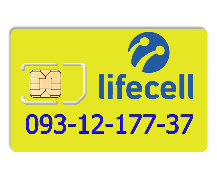 Красивий номер lifecell 093-12-177-37 - Фото 1 Красивий номер lifecell 093-12-177-37 - зображення 1