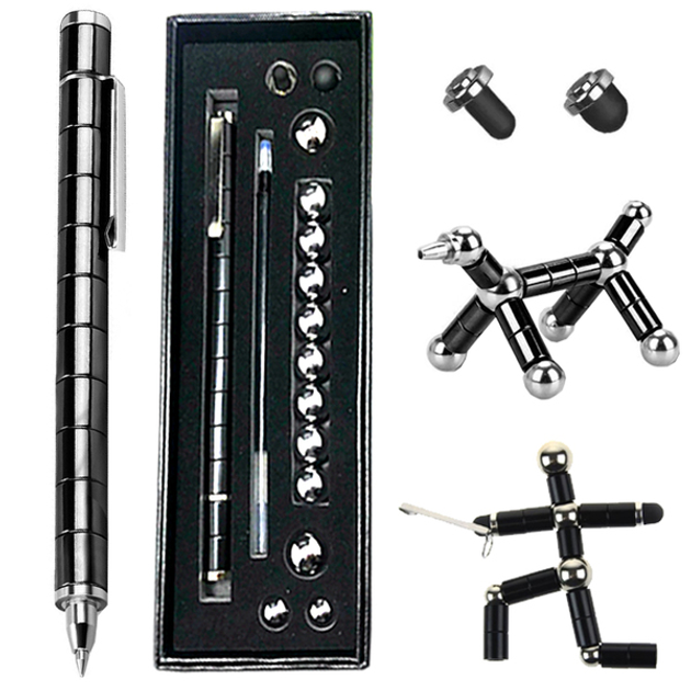 Набор магнитная ручка конструктор Polar Pen + стилус (Черная) (PP100B .