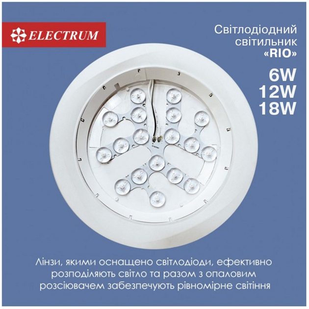 Стельовий світильник ELECTRUM RIO 6W 4000К (B-LD-1963) - зображення 3
