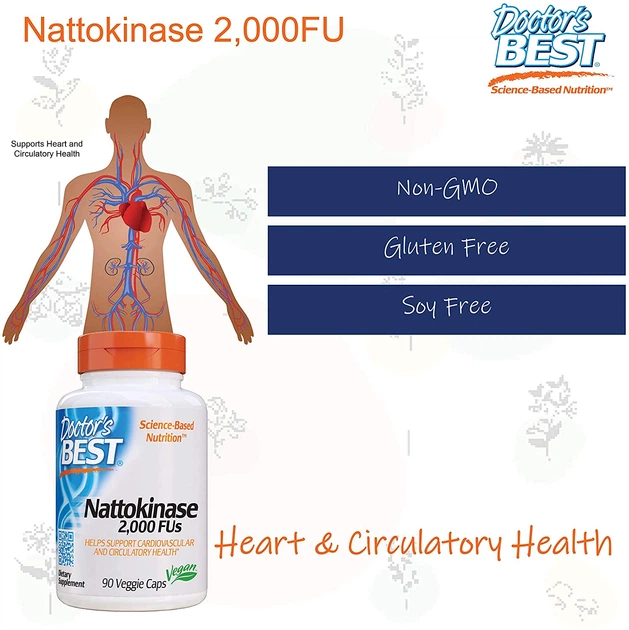 Doctor's Best Nattokinase 2,000 FUs 90 капсул (4384303722) - изображение 6