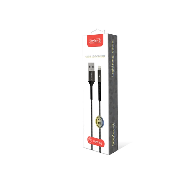Кабель синхронізації Intaleo CB0 Lightning 0.2 м Black-Grey (1283126495618) - Фото 5 Кабель синхронізації Intaleo CB0 Lightning 0.2 м Black-Grey (1283126495618) - зображення 5