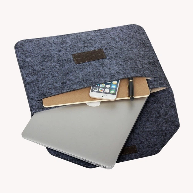 Чохол-конверт з войлоку Fruct Felt NW15/16 для MacBook Pro 16/Pro Retina 15 (2012-2015) Темно-Сірий - Фото 2 Чохол-конверт з войлоку Fruct Felt NW15/16 для MacBook Pro 16/Pro Retina 15 (2012-2015) Темно-Сірий - зображення 2