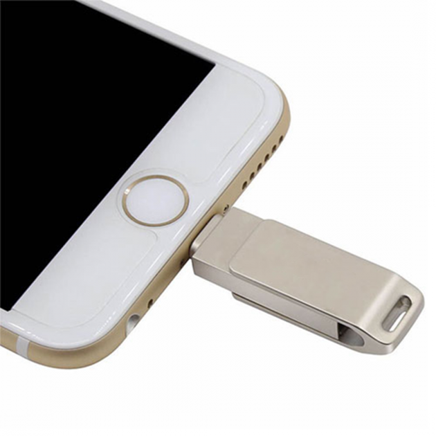 Флешка для iPhone/iPad MIC Metallic (Lightning/USB) 32GB - изображение 3