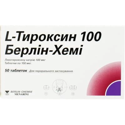 L -Тироксин БХ 100 мкг таблетки №50 - изображение 1