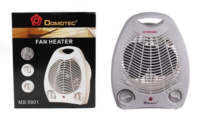 Тепловентилятор с терморегулятором и таймером DOMOTEC - обогреватель .