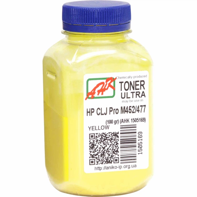 Тонер для HP 410X Cyan (CF411X) АНК Yellow 100г 1505169 - Фото 1 Тонер для HP 410X Cyan (CF411X) АНК Yellow 100г 1505169 - изображение 1
