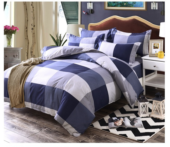 Постельное белье двуспальное поликоттон HomyTex Classic Blue lake ...