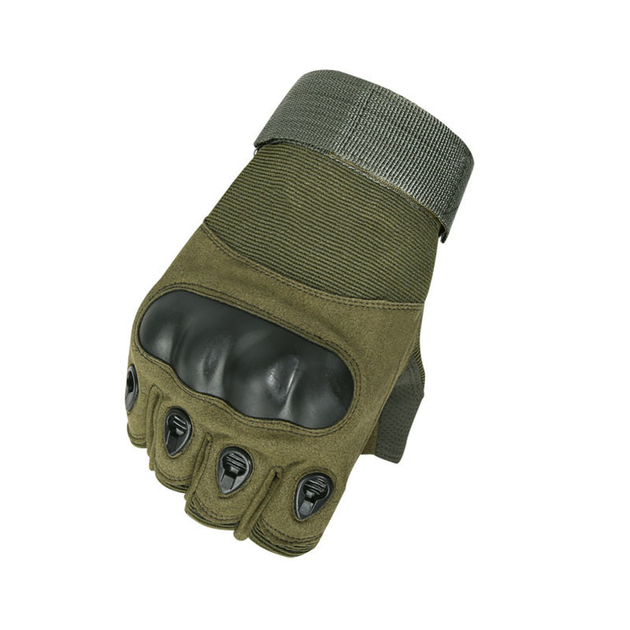 Перчатки тактические Lesko E301 Green L беспалые армейские для спецслужб (K/OPT2-7330-27152) - изображение 1