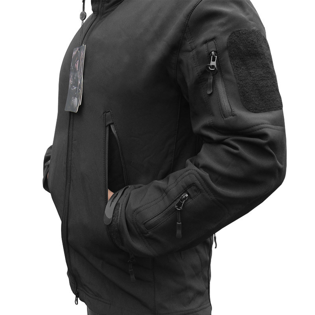 Тактическая куртка № 2 Lesko A012 Black S мужская теплая (K/OPT2-5127-18495) - изображение 2