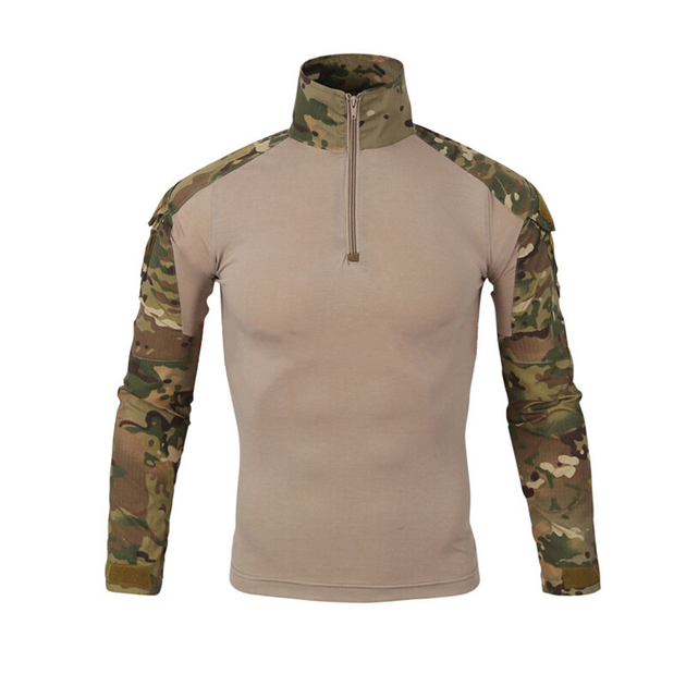 Тактическая рубашка Lesko A655 Camouflage 3XL (40р.) кофта с длинным рукавом камуфляжная армейская для военных (K/OPT2-4256-12572) - изображение 1