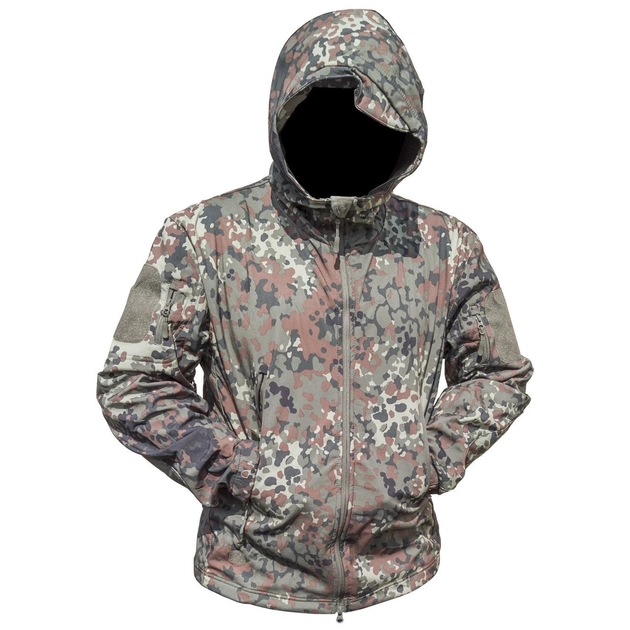 Тактическая куртка Soft Shell Lesko A001 Camouflage ACU размер XXL ветровка для мужчин с карманами водонепроницаемая (K/OPT2-4255-12398) - зображення 1
