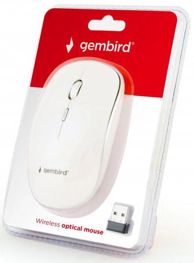 Миша Gembird MUSW-4B-01-W Wireless White - зображення 3