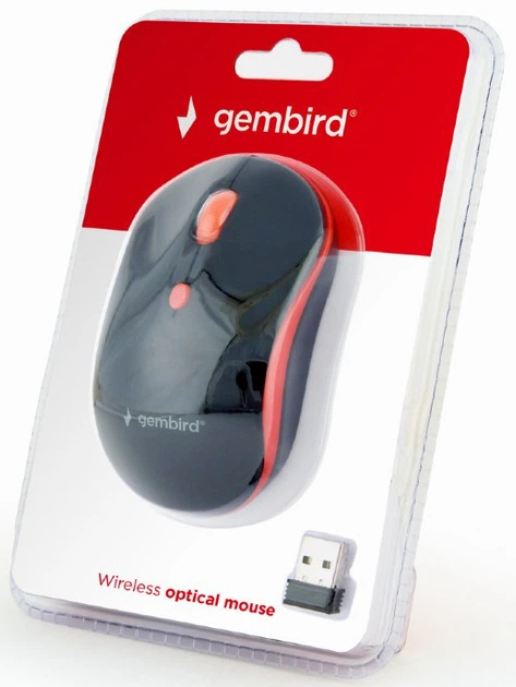Mysz Gembird MUSW-4B-03-R Wireless Black+Red - obraz 3