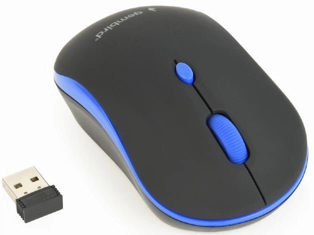 Mysz Gembird MUSW-4B-03-B Bezprzewodowa Czarno-Niebieska - Zdjęcie 2 Mysz Gembird MUSW-4B-03-B Bezprzewodowa Czarno-Niebieska - obraz 2