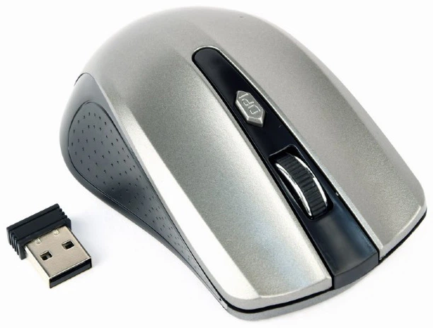 Миша Gembird MUSW-4B-04-BG Wireless Grey+Black - зображення 2