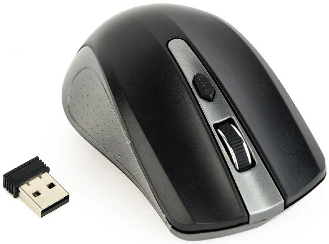 Миша Gembird MUSW-4B-04-GB Wireless Black + Grey - зображення 2