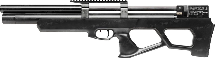 Гвинтівка пневматична Raptor 3 Standart Plus PCP кал 4,5 мм Чорна чохол в комплекті - зображення 1