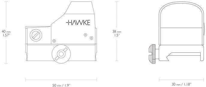 Прицел коллиматорный Hawke Reflex Sight 1х25 5 MOA. Weaver - изображение 1