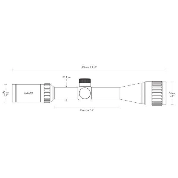 Приціл оптичний Hawke Vantage IR 4-12x40 AO (Rimfire .22 WMR R/G) - зображення 4
