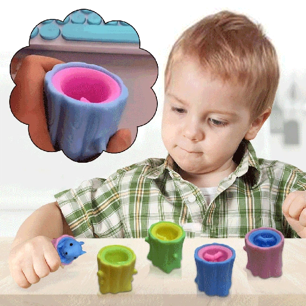 Игрушка антистресс для детей и взрослых Pop It Фуфлик Выпрыгивающая белка JG-88 - изображение 2