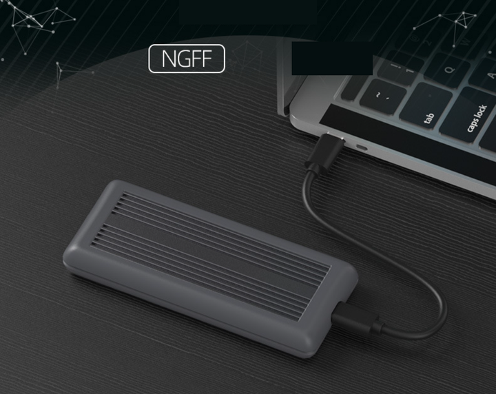 Зовнішня кишеня Blueendless M280Y для M2 NGFF (Sata) SSD USB 3.1 Type-C - Фото 2 Зовнішня кишеня Blueendless M280Y для M2 NGFF (Sata) SSD USB 3.1 Type-C - зображення 2
