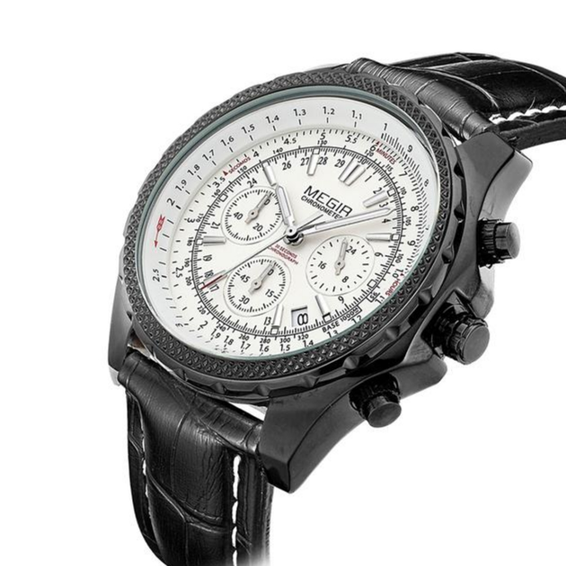 Мужские часы Megir White Black MG2007 (ML2007G-BK-7) – фото, отзывы ...