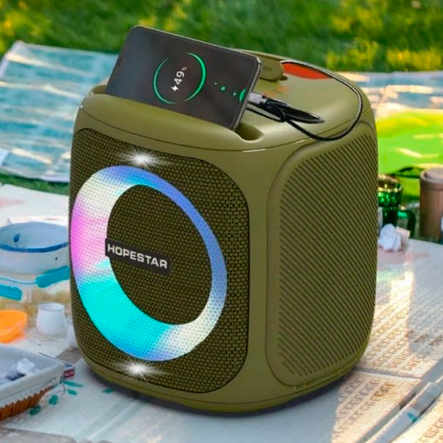 Bluetooth Колонка Hopestar Party 100 (Led) Green – фото, отзывы ...