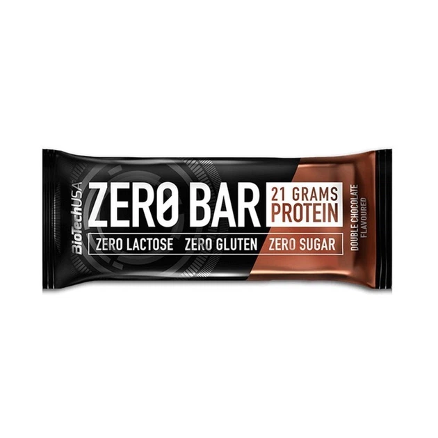 Батончик BioTech Zero Bar 50 грам Подвійний шоколад - Фото 1 Батончик BioTech Zero Bar 50 грам Подвійний шоколад - зображення 1
