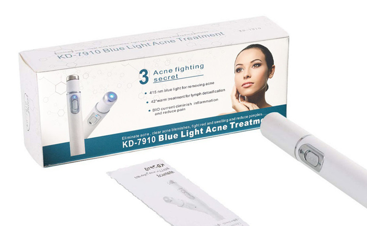 Лазерная ручка для удаления акне и уменьшения морщин на коже KD-7910 Blue Light Acne Treatment Белая (KG-104) - изображение 3
