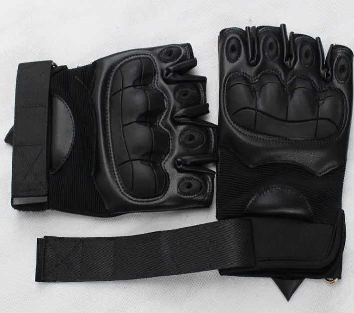 Тактические перчатки без пальцев Черный Размер L (17092142122) - изображение 2